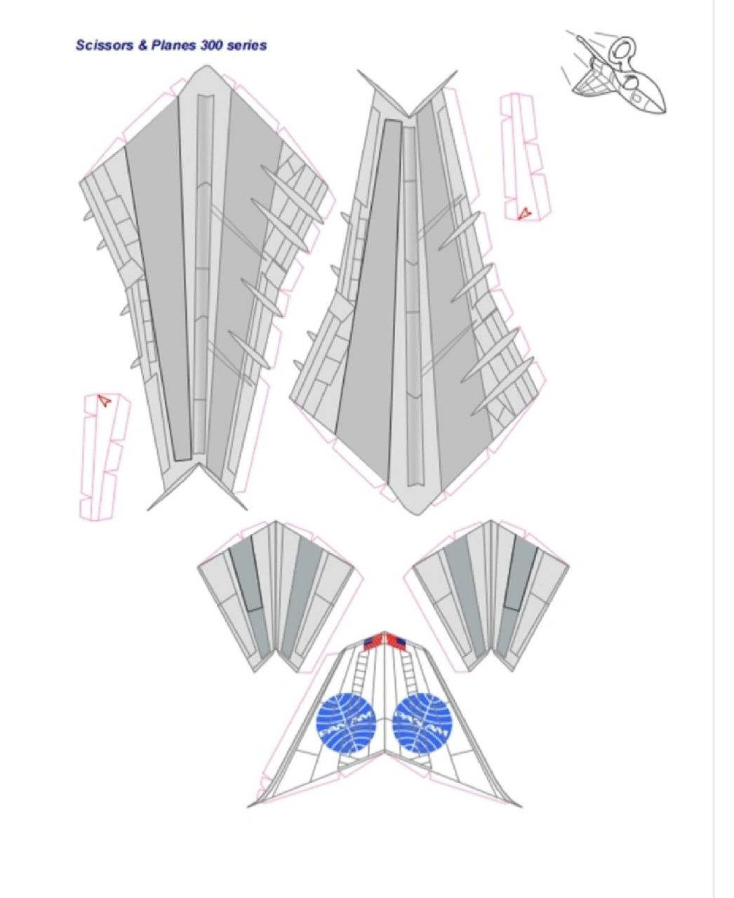 纸板飞机图纸图片