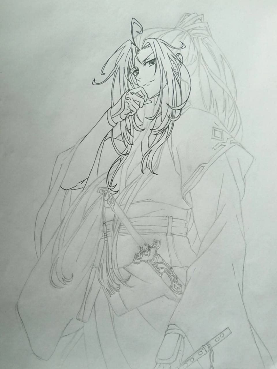 魏无羡绘画过程图