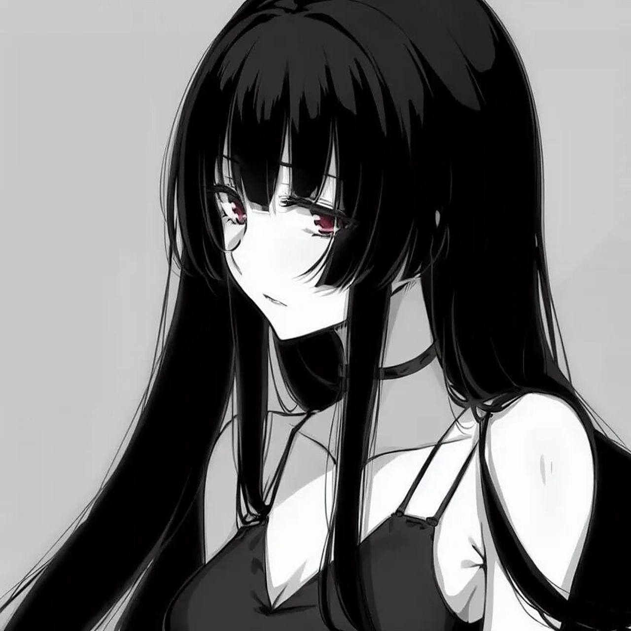黑白女漫头像 甜御