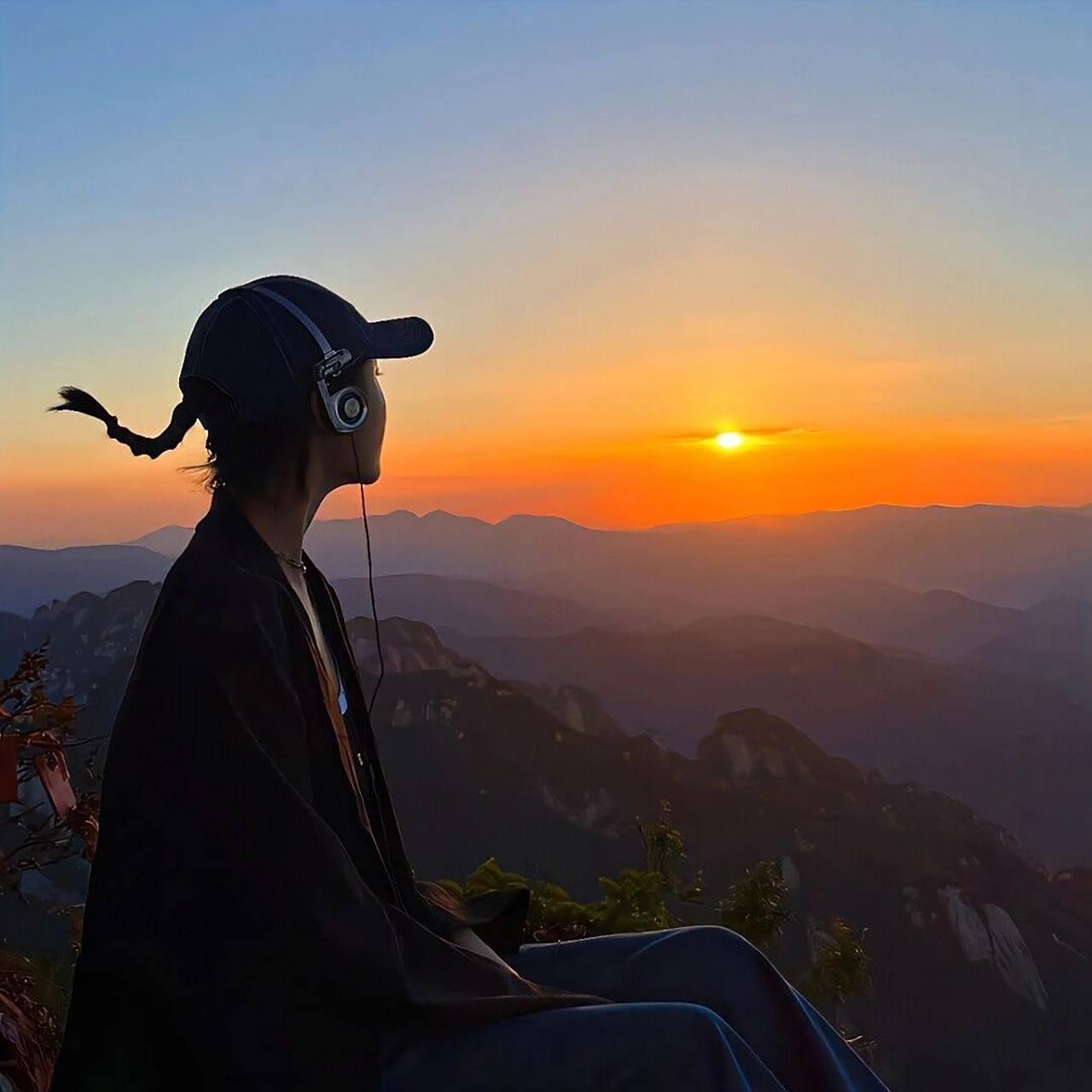 氛围感夕阳女生头像