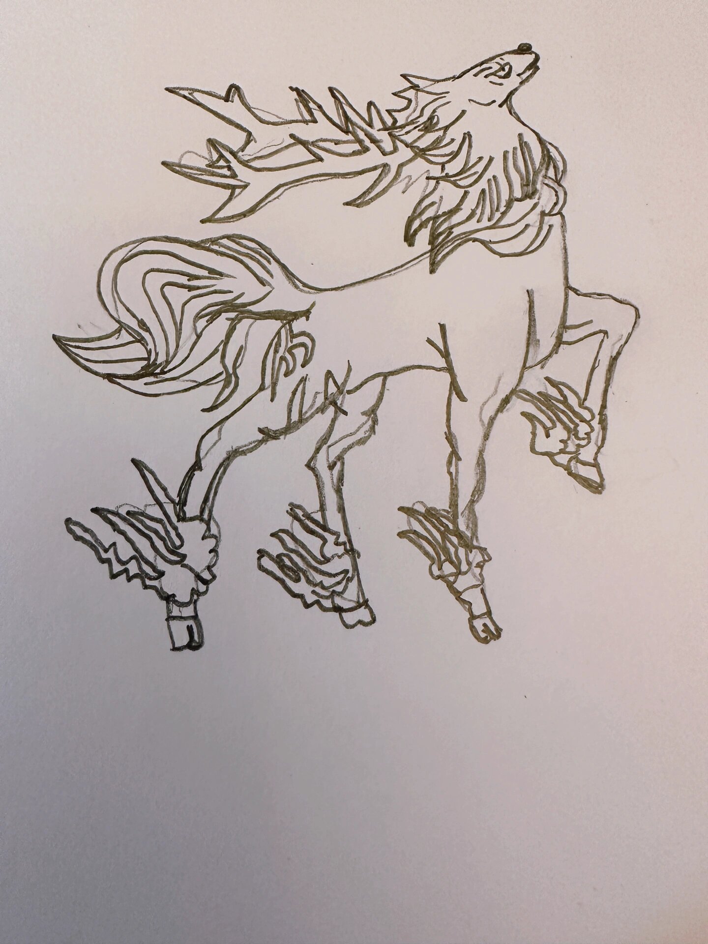 《山海经》异兽神兽简笔画,手笔画