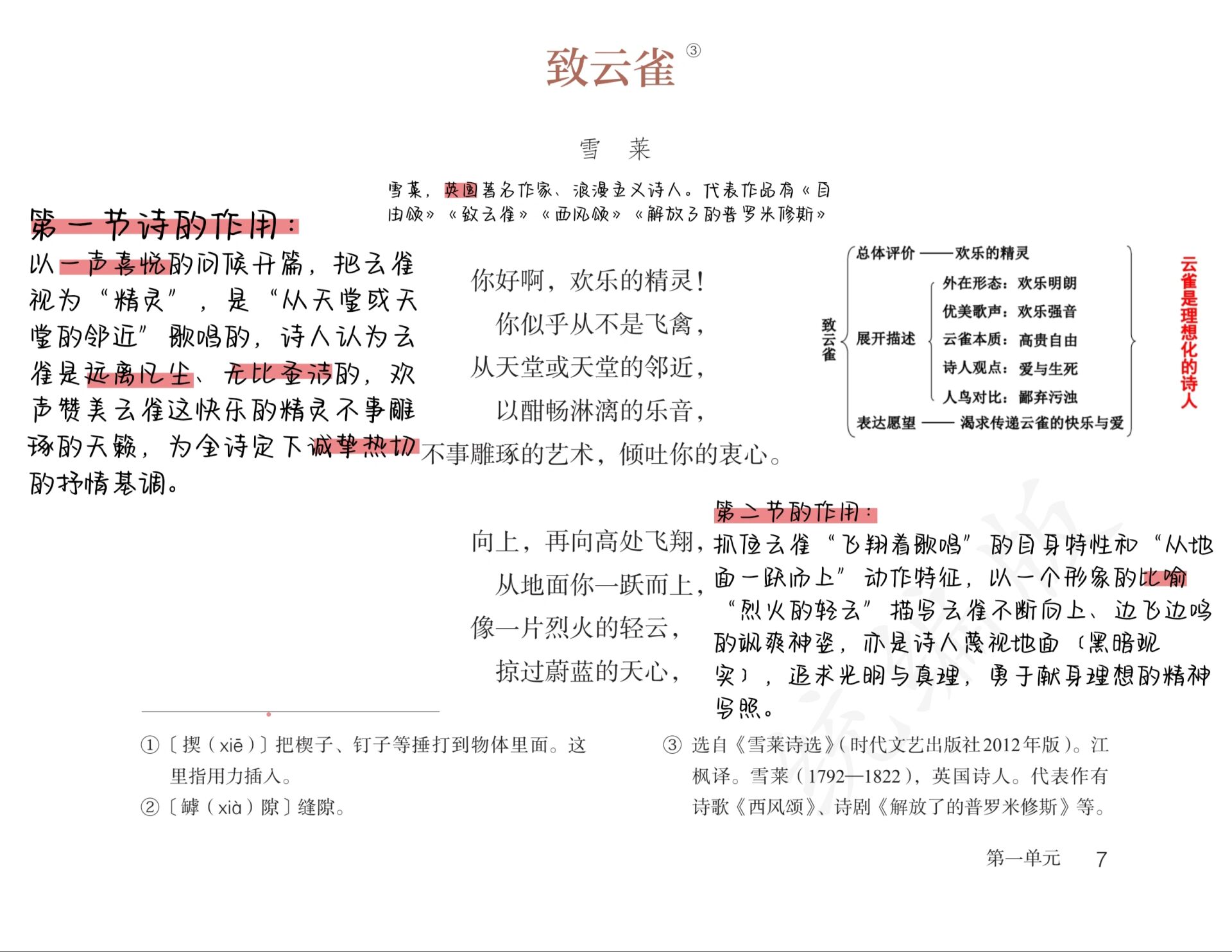 《致云雀》笔记