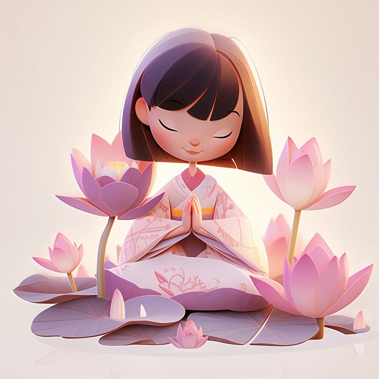 荷荷美美|女孩佛系头像 一切随缘