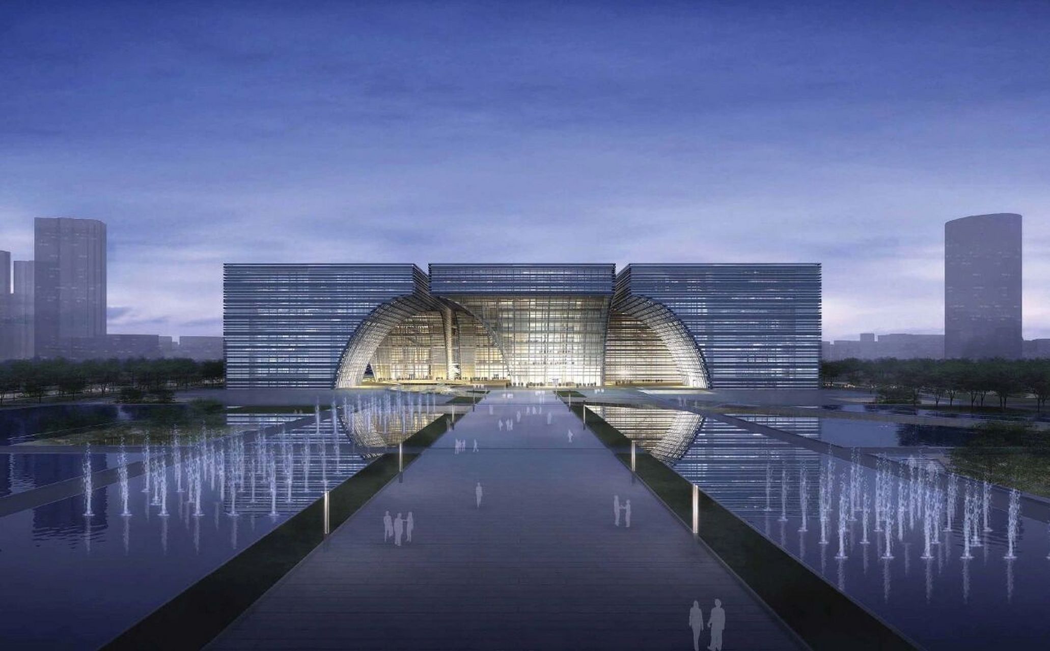 常州文化广场三馆一中心 图书馆,科技馆,艺术馆,娱乐中心,创意中心