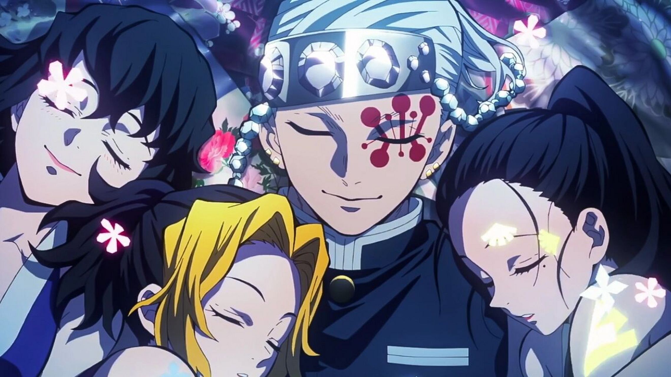 鬼杀队音柱·宇髓天元 宇髓天元 原本是忍者家族的末裔,身体经过改造