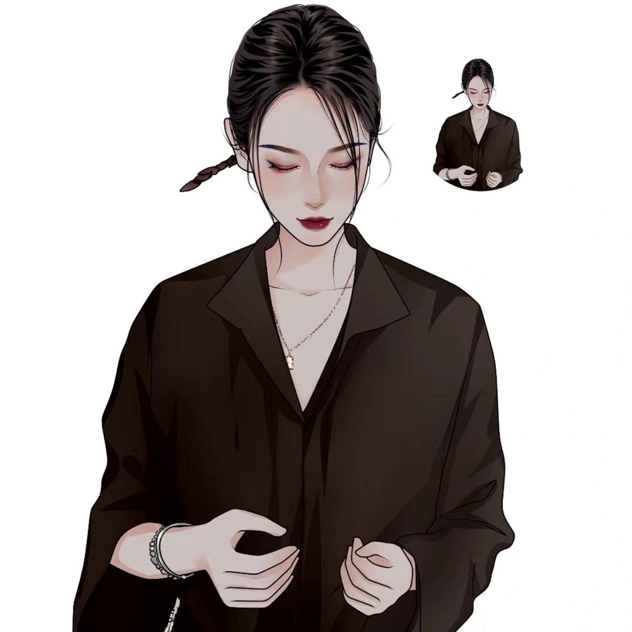 手绘头像丨高冷女生漫画头像丨御姐头像 漫画人物头像 手绘头像女高冷