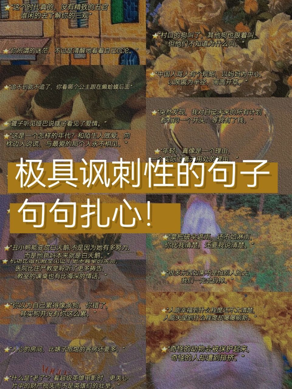 97极具讽刺性的句子,句句扎心! 大家好,我是逸轩学长.