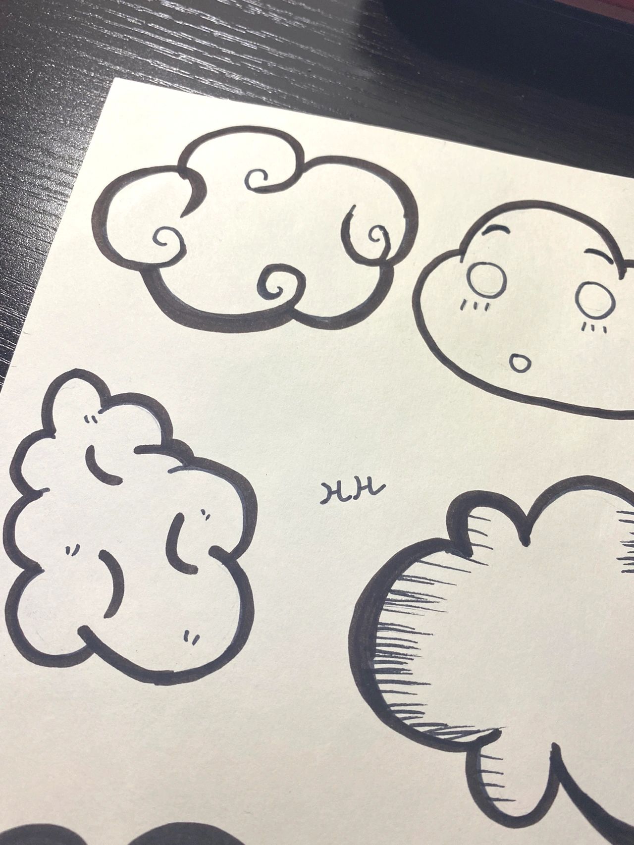 简笔画:可爱云朵