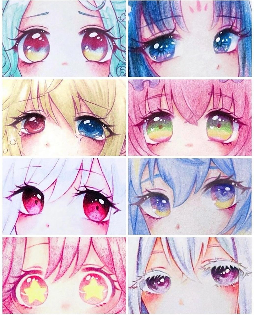 动漫眼睛的多种画法 喜欢不同配色的风格 收藏起来 水彩 |马克笔|彩铅