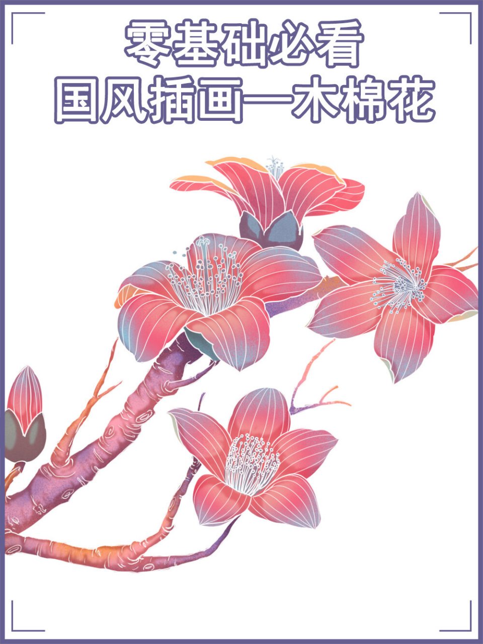 木棉花的画法教程简单图片