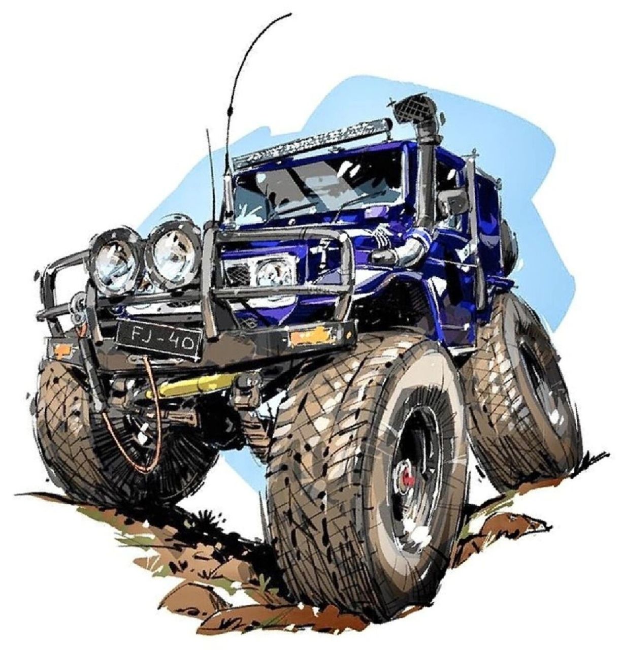 96你们要的越野车绘画素材4来了～09 96分享第四篇越野车绘画