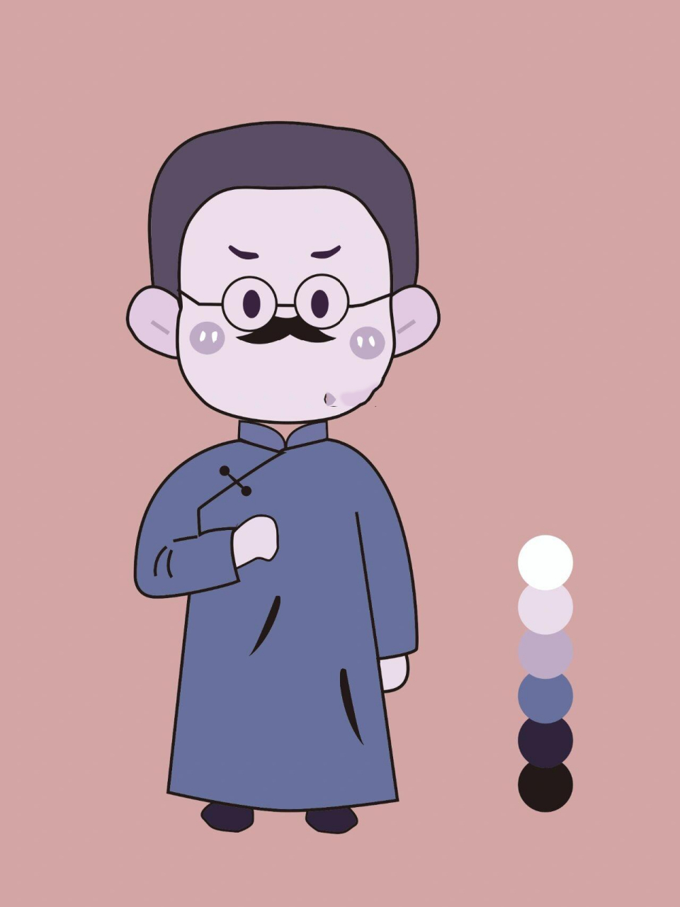 觉醒年代丨人物插画小可爱 偶然看到觉得非常可爱,特别喜欢 情不自禁