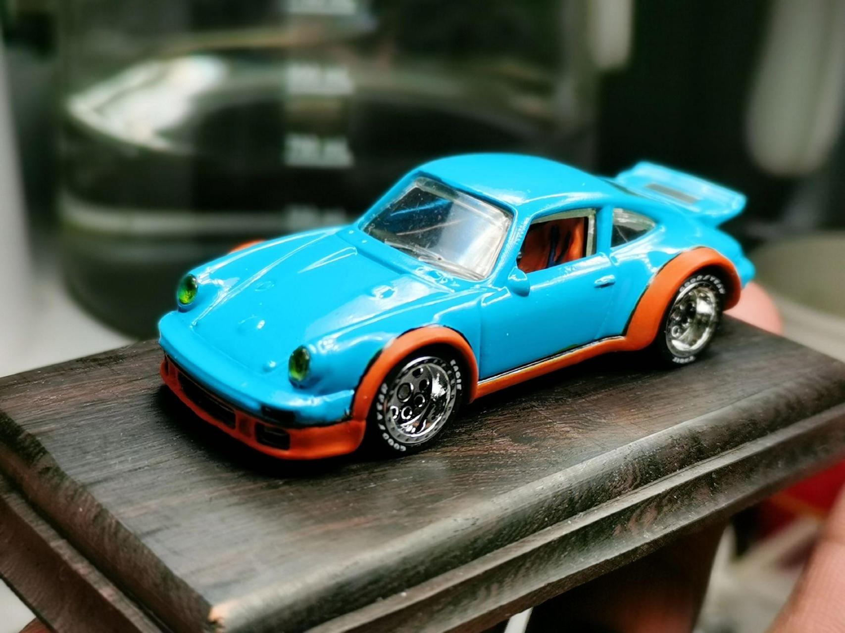 保时捷934海湾石油配色涂装 涂装  风火轮 小比例车模 保时捷