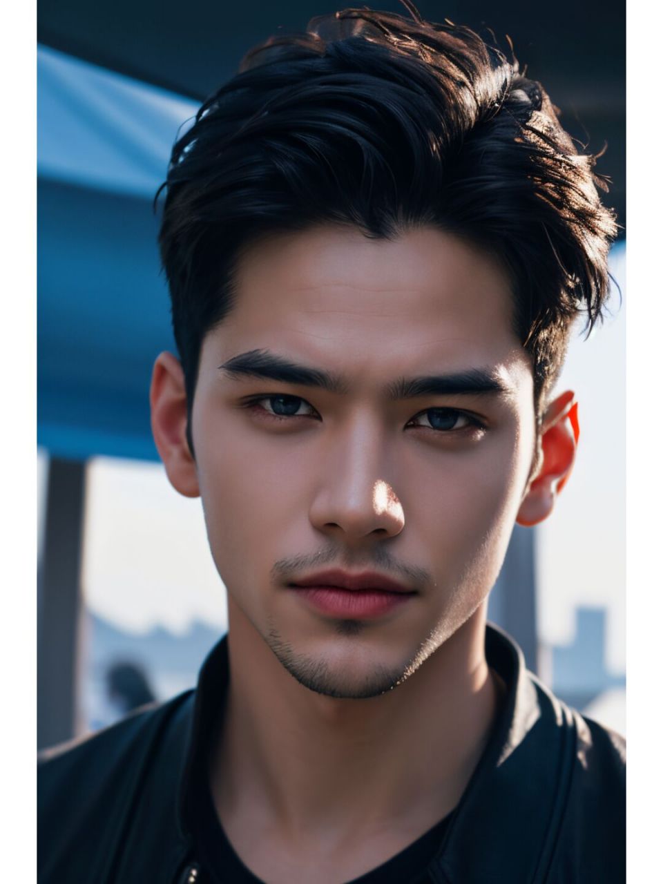 蓝调帅哥系列1 蓝调帅哥系列第一记,这个模型出图的帅哥很养眼,左滑有