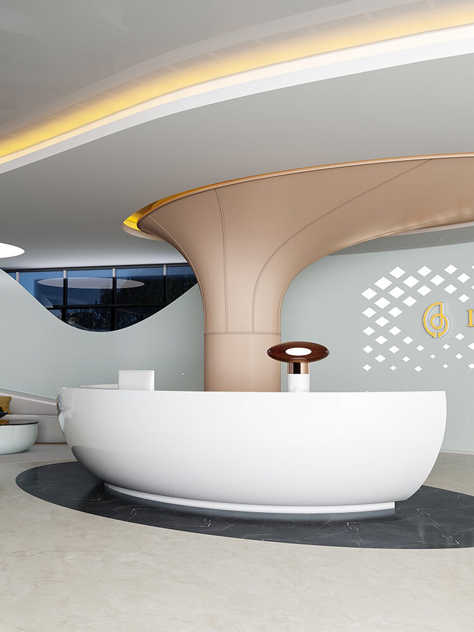 办公室装修设计/7款前台案例大合集!