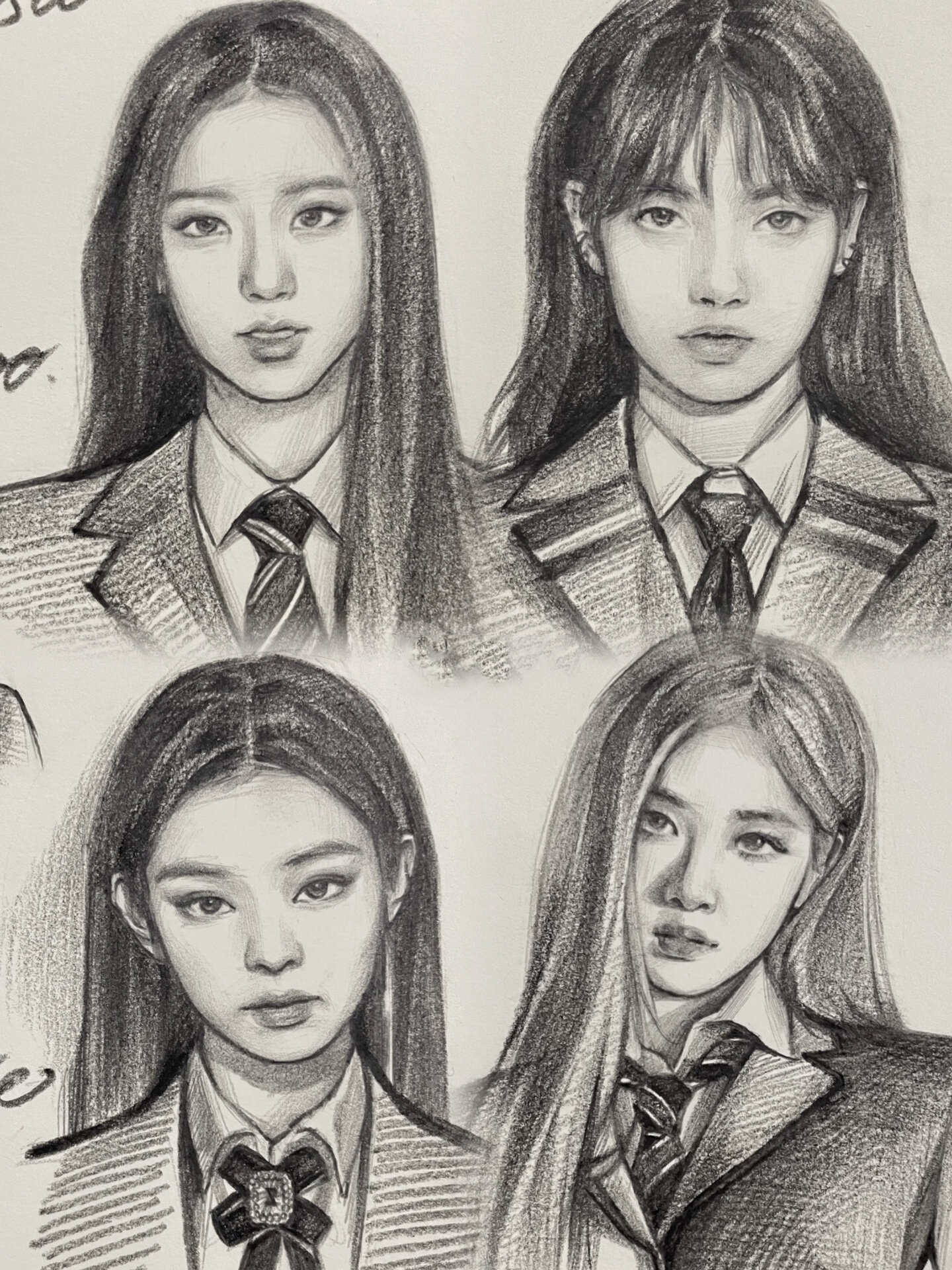 素描blackpink图片