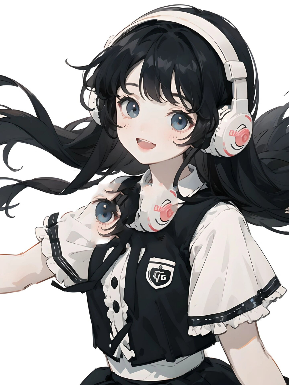 戴耳机的少女系列头像|可爱女生卡通头像 喜欢的臭宝多点赞 可以许愿