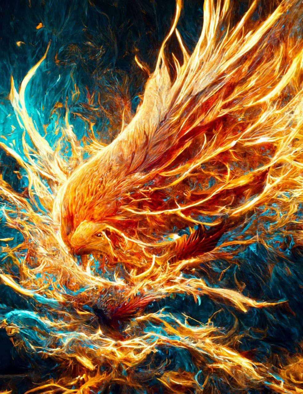 ai绘画|凤凰涅槃 浴火重生 凤凰涅槃,浴火重生,每五百年,垂死的凤凰