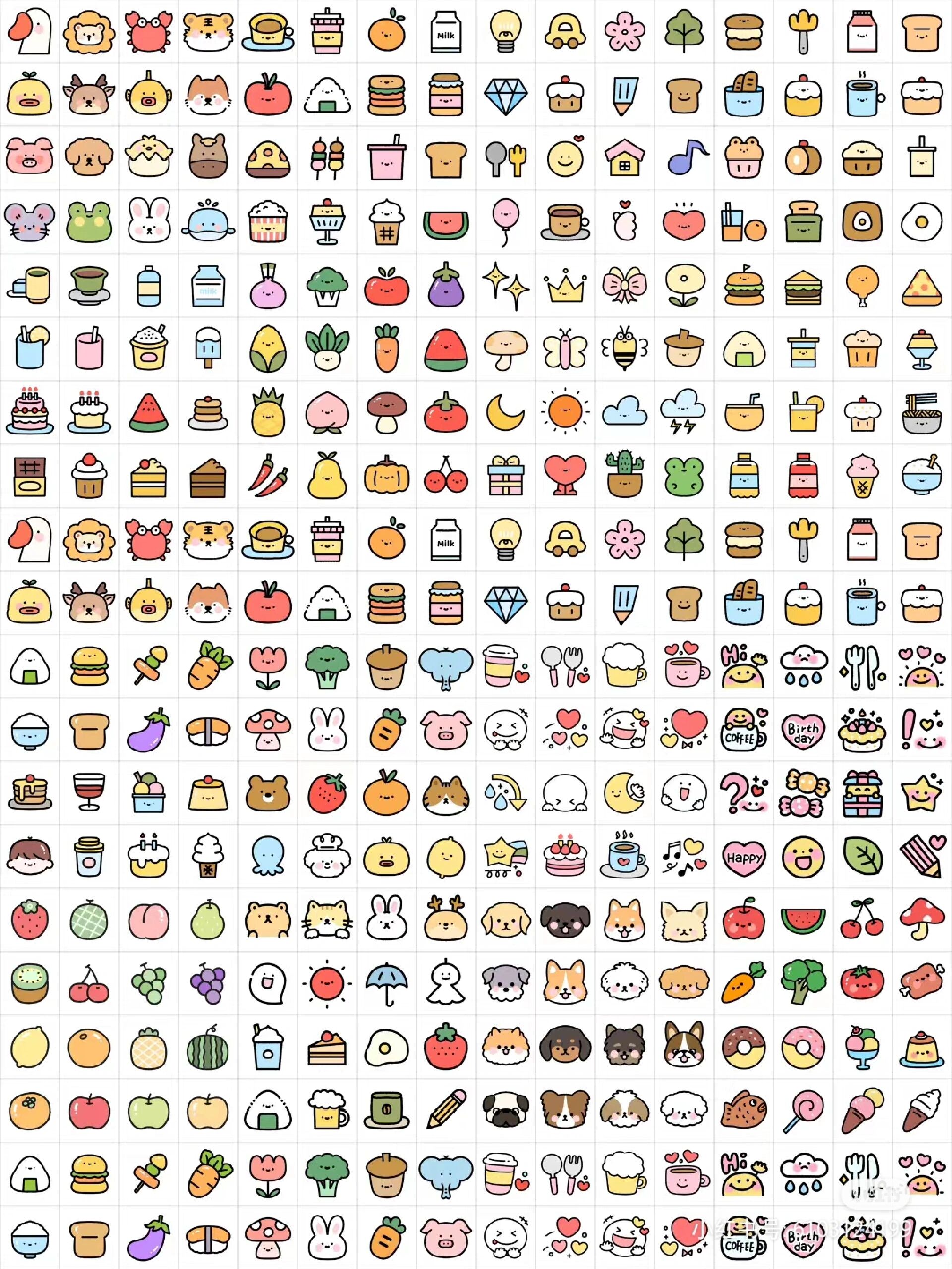 可爱食物的绘制