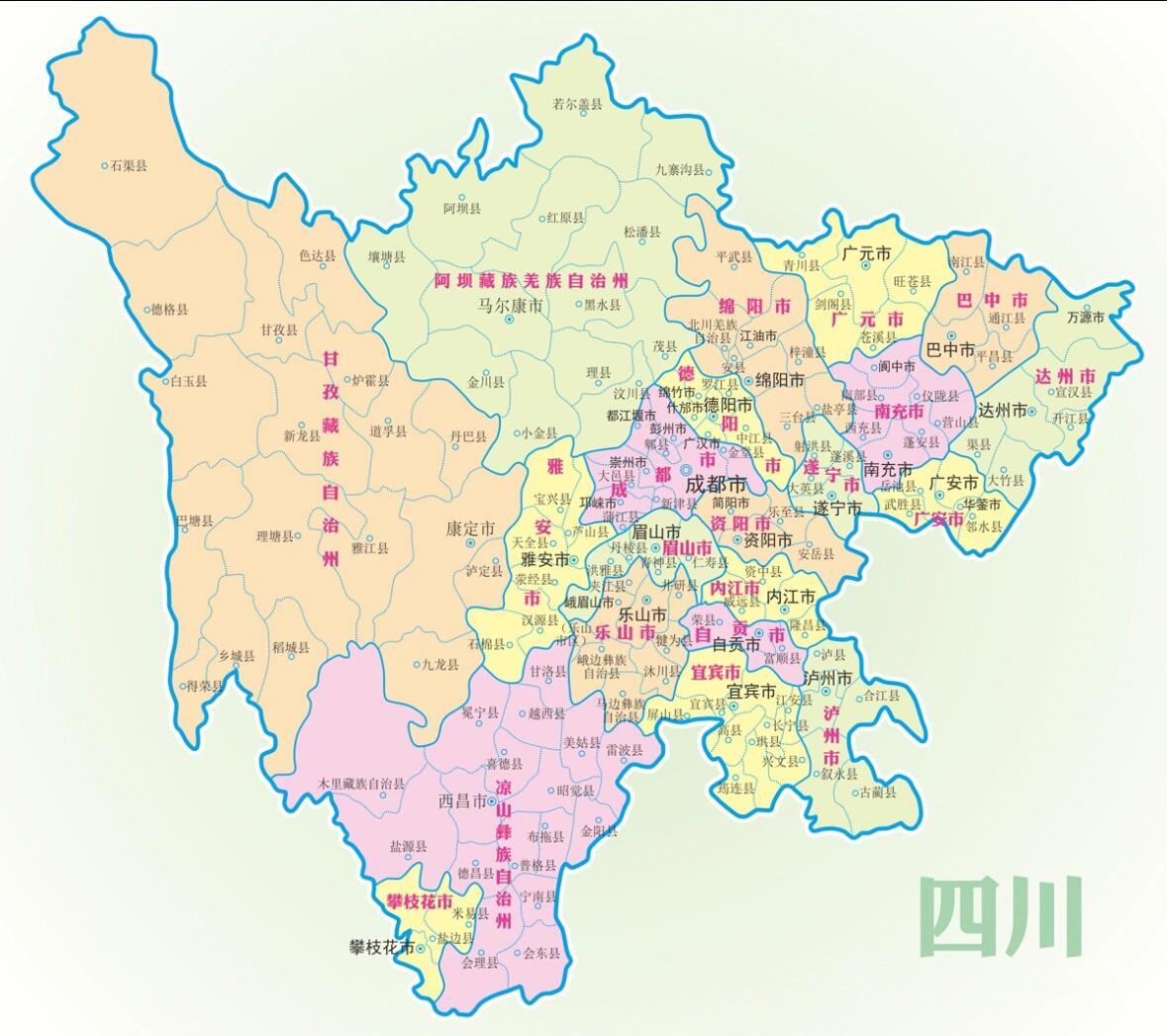 31省市自治区政区图