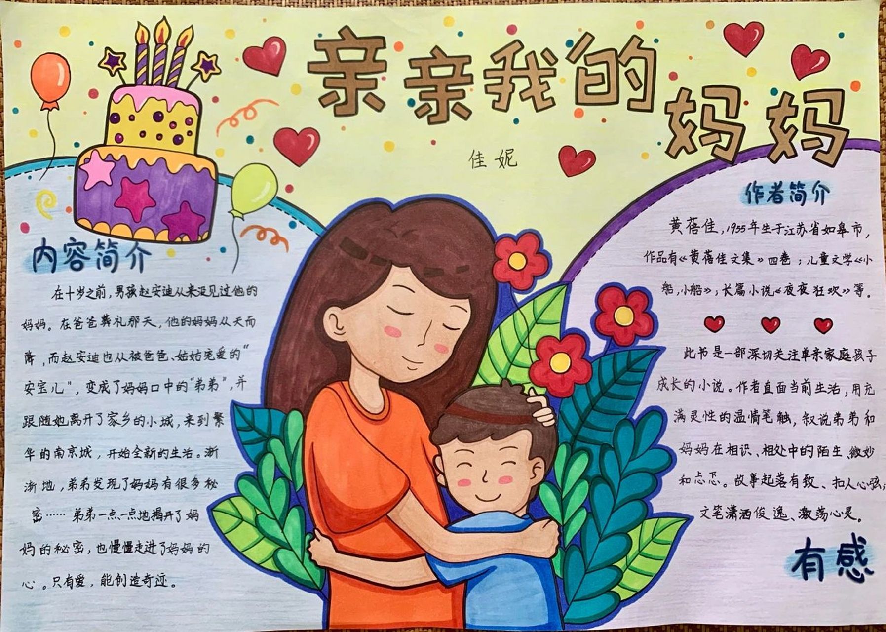 亲亲我的妈妈 读书小报 课外阅读 亲亲我的妈妈 读书小报 课外阅读