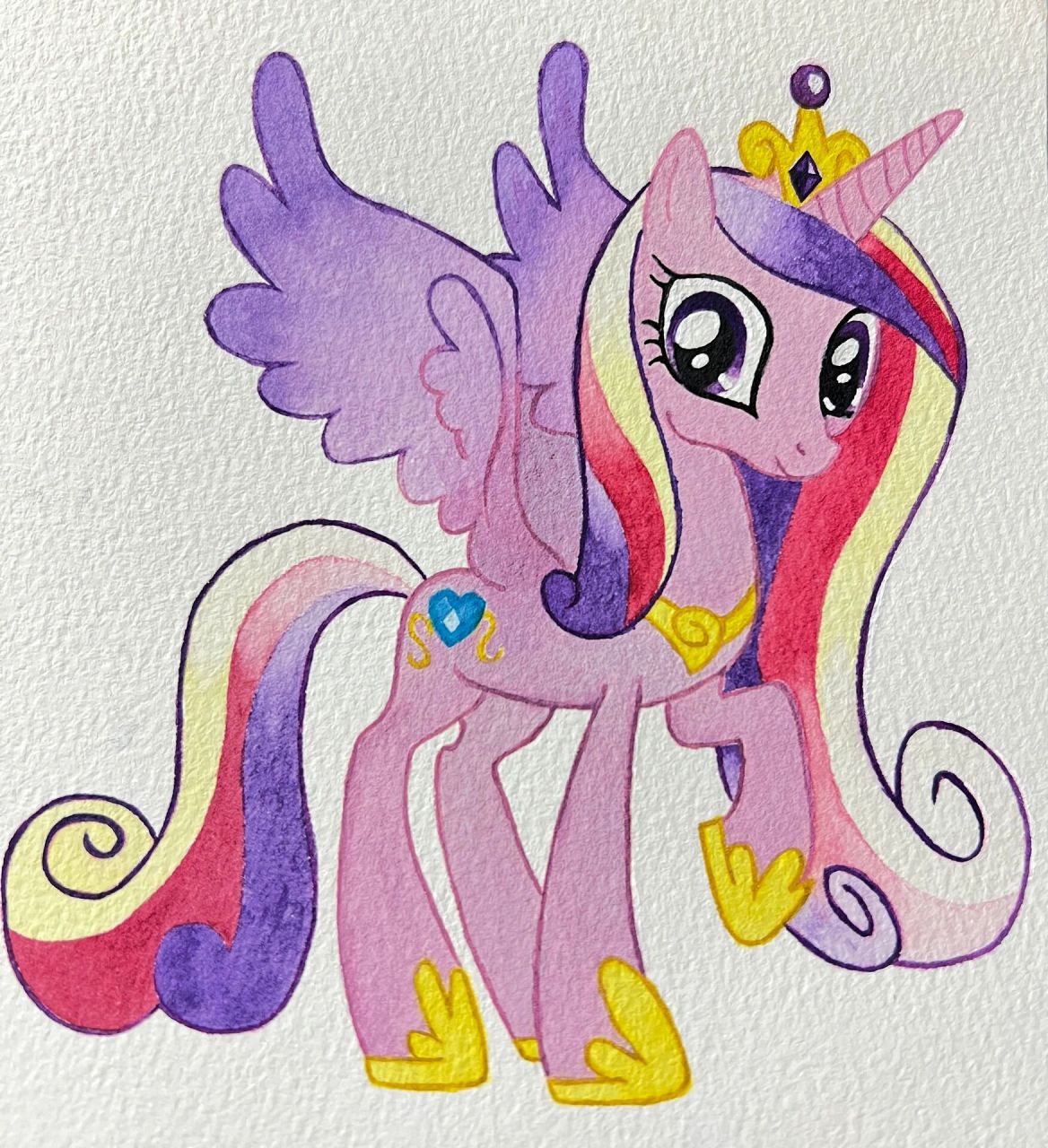 水彩手绘丨小马宝莉皇家系列16615 更新皇家系列,音韵公主和闪耀