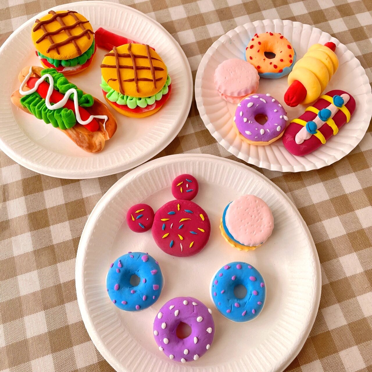 超轻黏土美食作品   为班级美食区角准备的美食大餐!