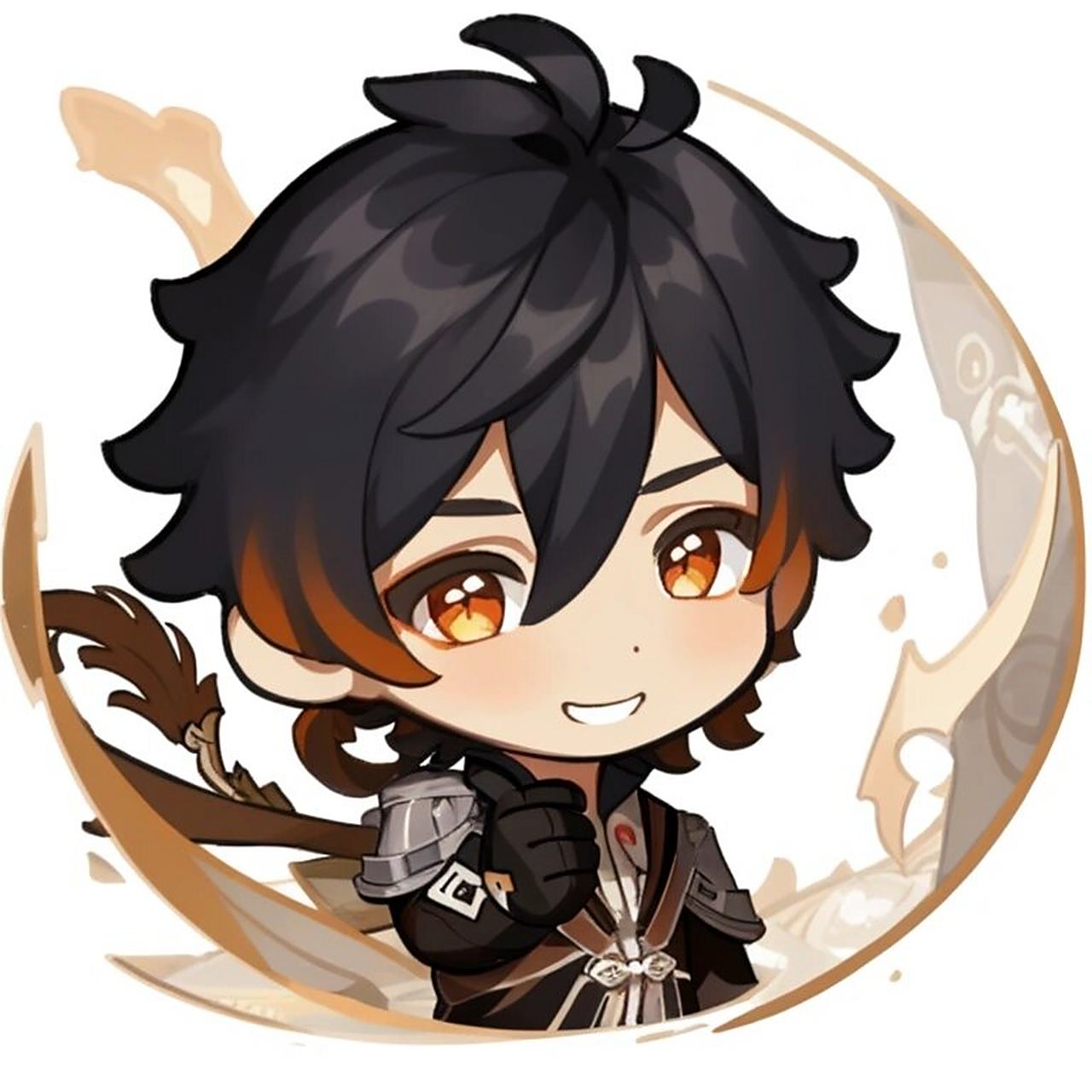 原神q版头像,钟离 病娇帝君和来自帝君的认可!