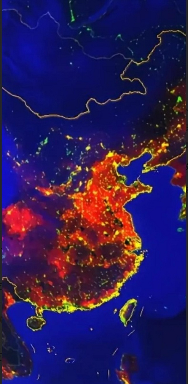 卫星拍的夜间城市灯光图[并不简单]