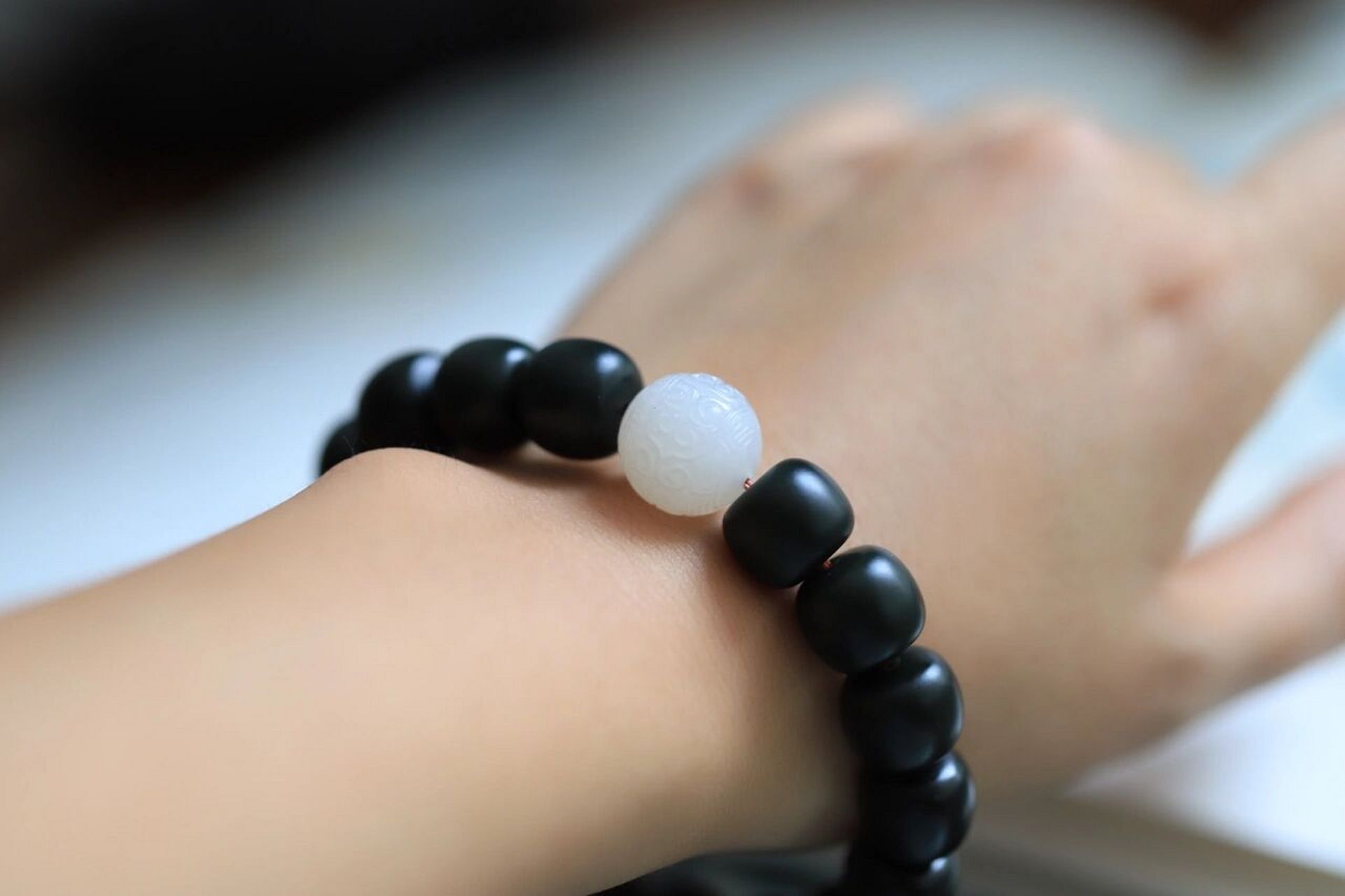 青玉手串在男生款里真是yyds.