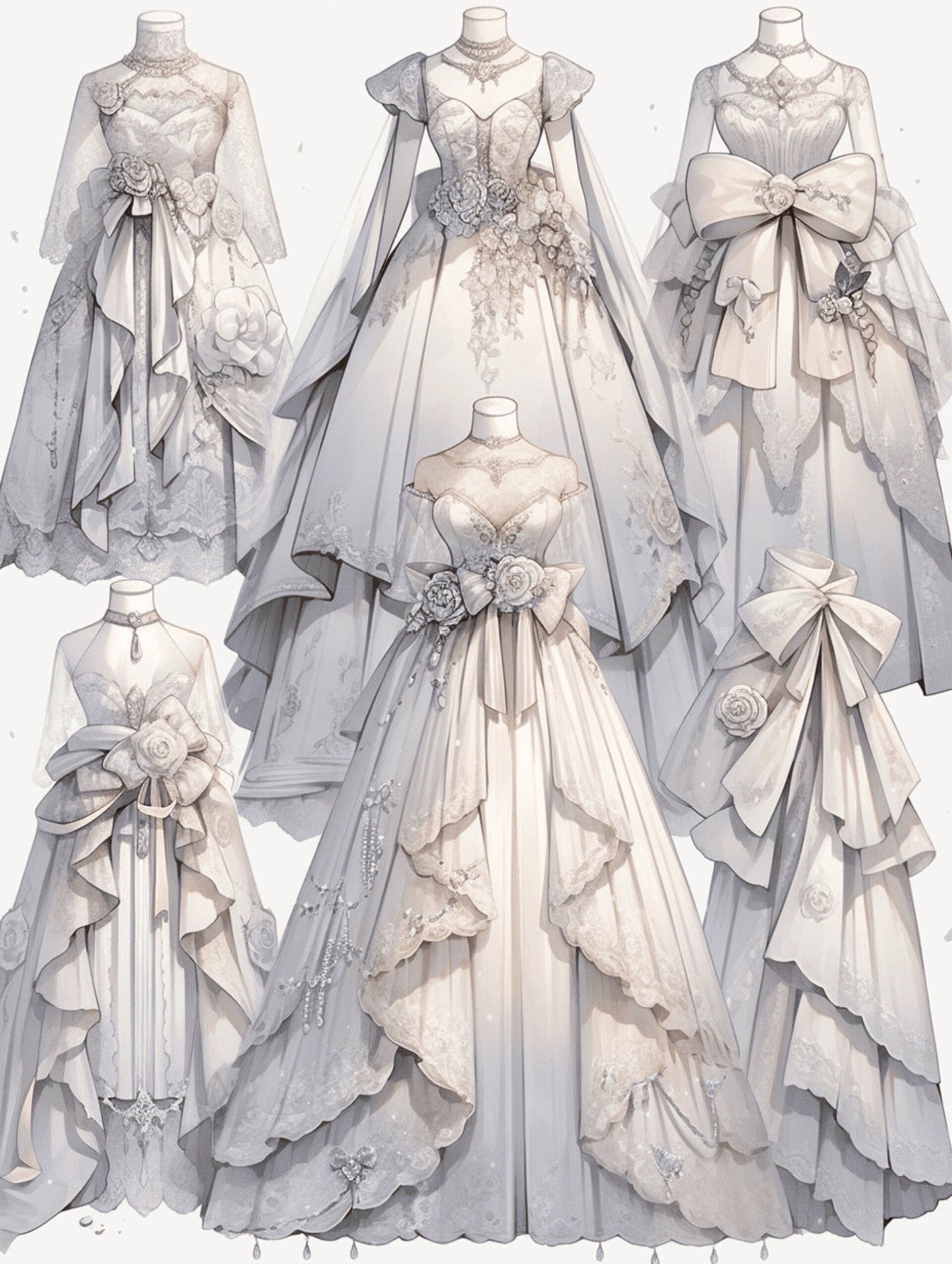 白色系礼服裙:极限四选一