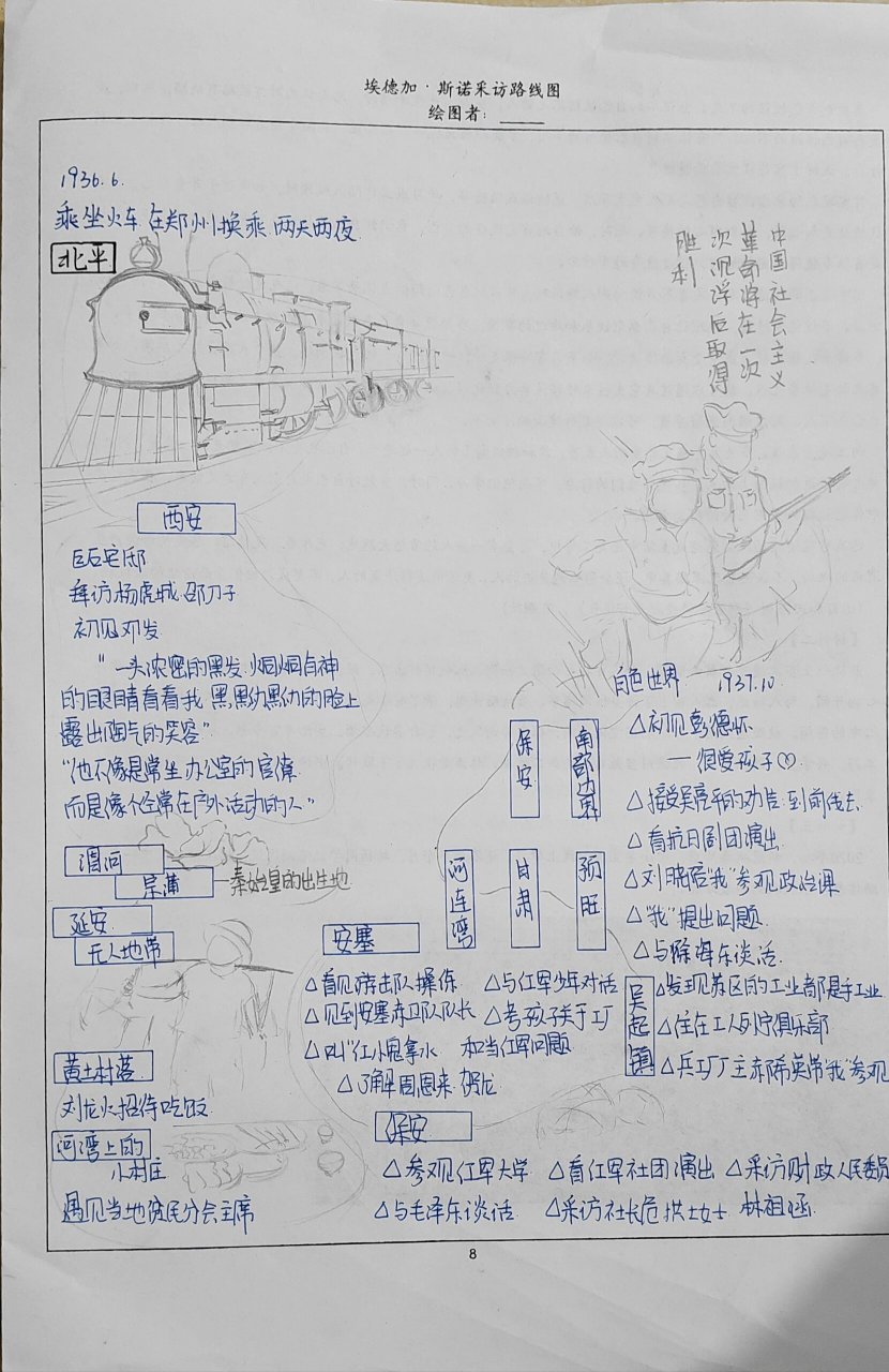 埃德加斯诺 速写图片