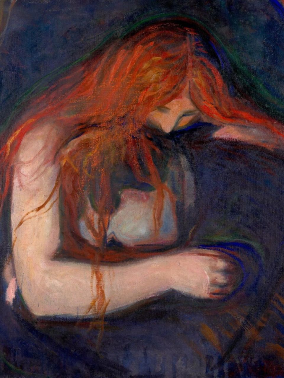 96《吸血鬼(vampire)挪威画家爱德华·蒙克(edvard munch)创作于