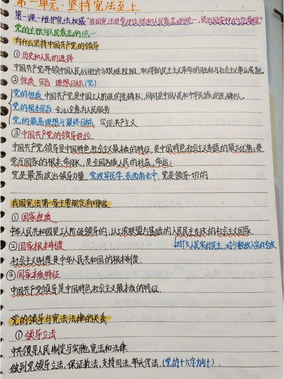 八年级下册政治第一课维护宪法权威笔记整理 八年级下册政治第一课