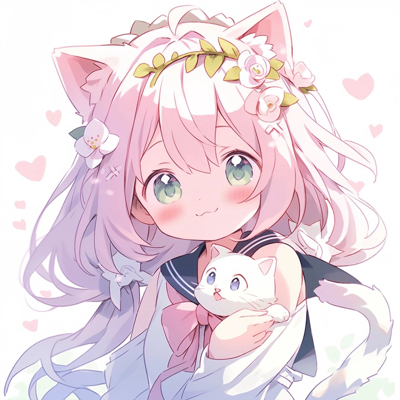 超可爱哒猫少女头像