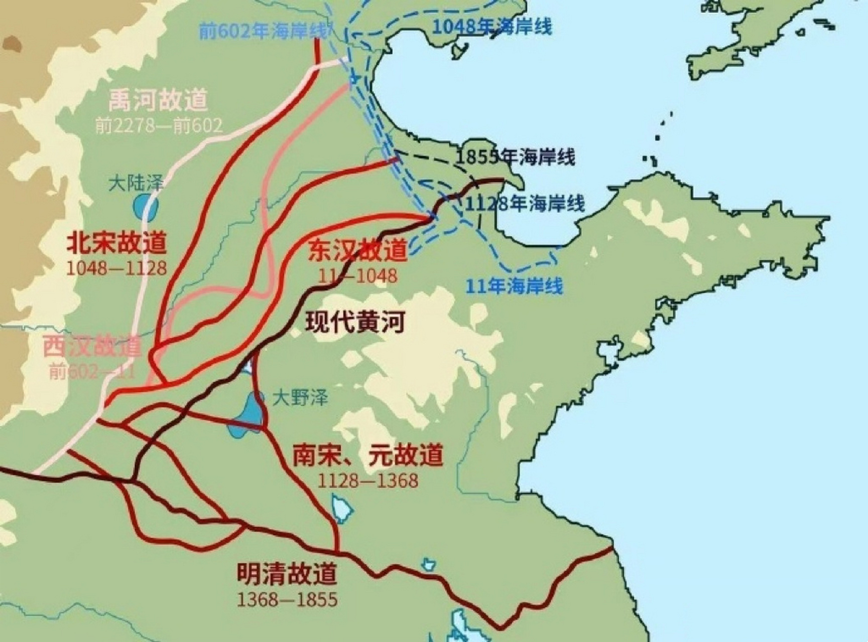 黄河故道路线地图图片