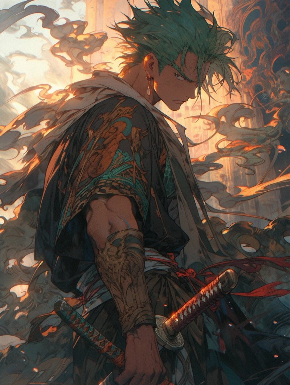 中国风|索隆|壁纸(附咒语) 独在异乡为异客,每逢佳节倍思亲 无刀流