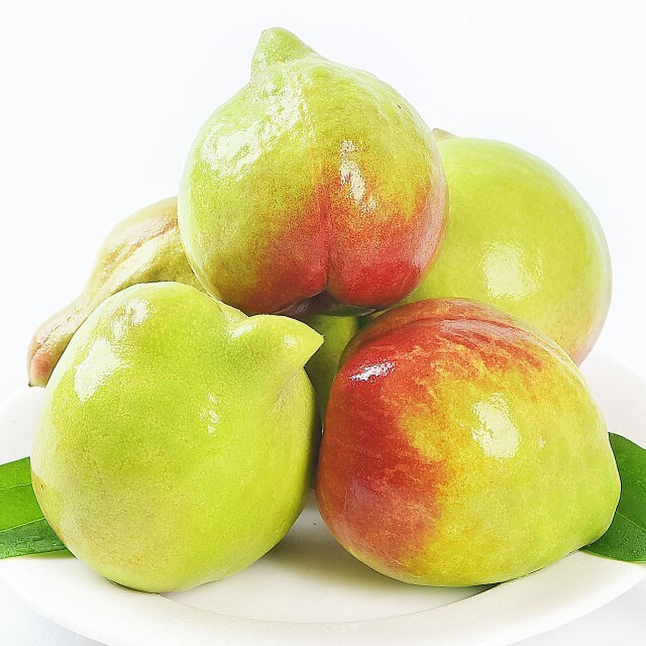 广东省特产 - 连平鹰嘴蜜桃 连平鹰嘴蜜桃果形美观端正,近椭圆形,大小