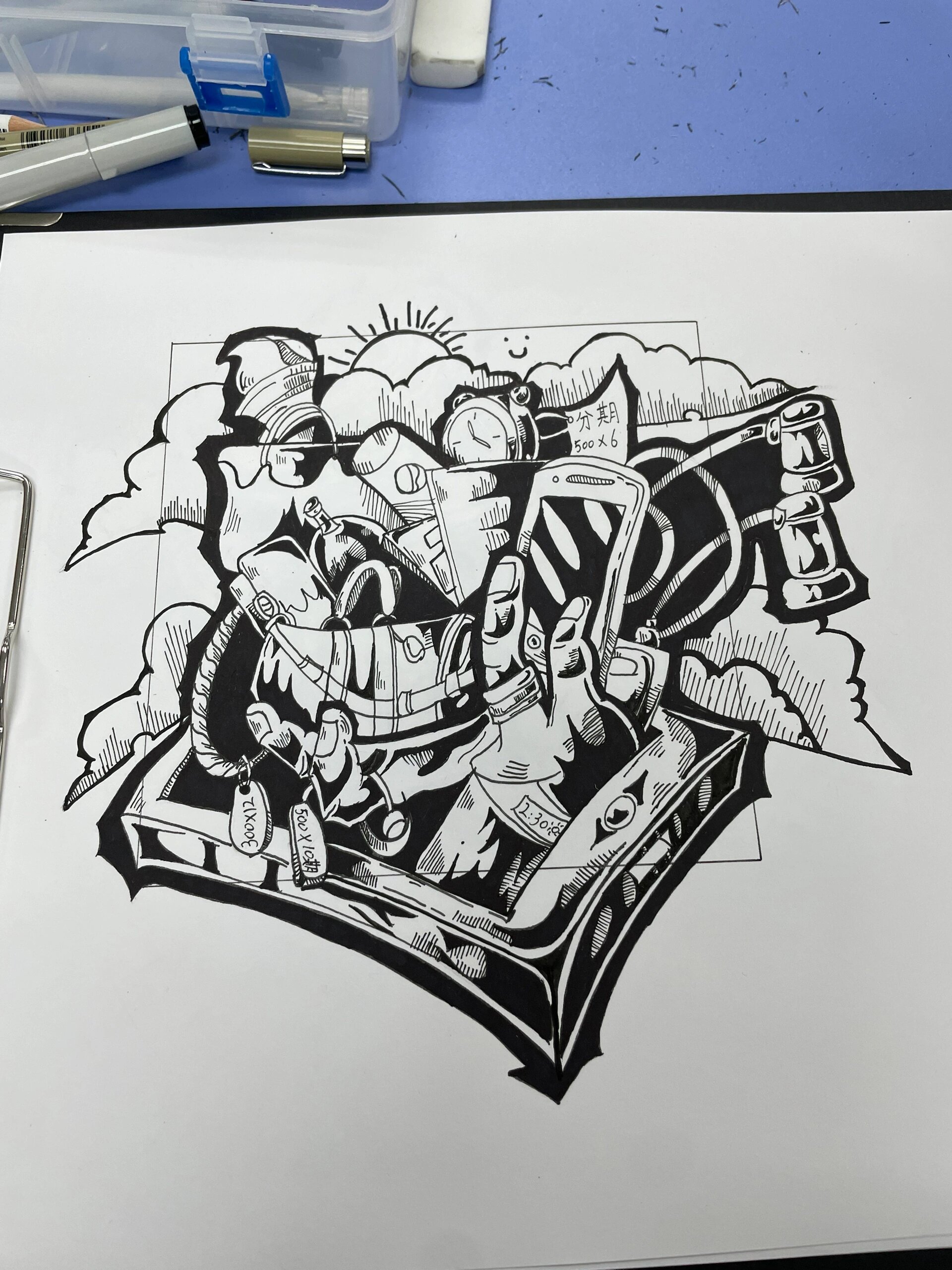 黑白创意画