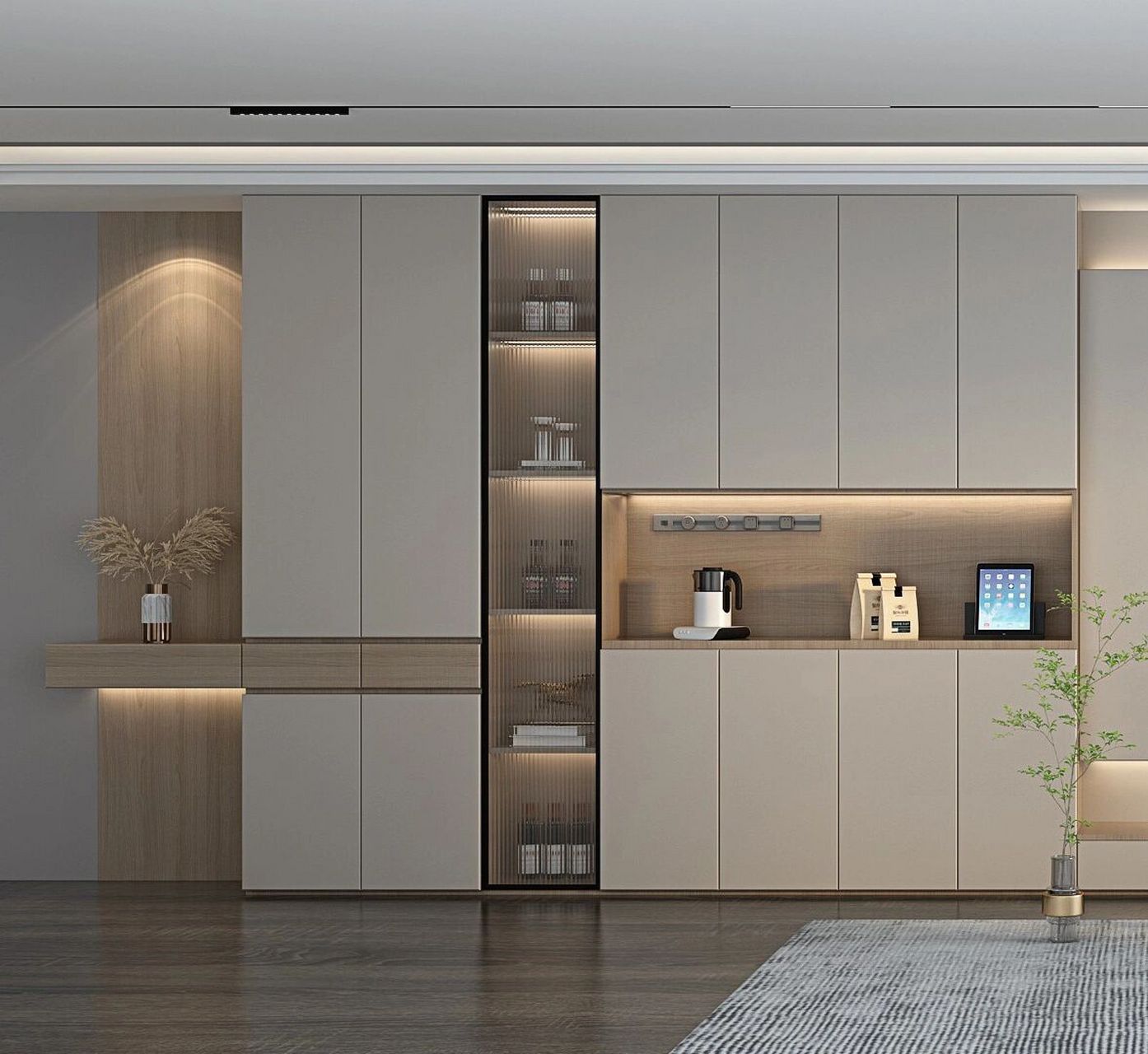 太喜欢这个鞋柜一体餐边柜设计啦～ 天呐!没有小红书,我真的想不到!