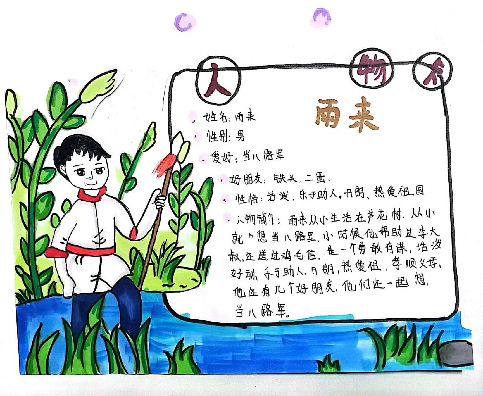 《小英雄雨来》人物资料卡99