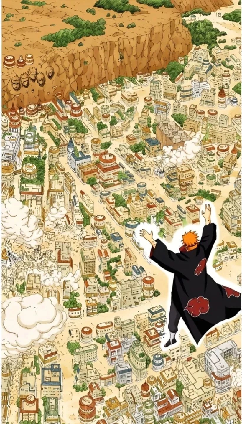 长门用神罗天征一下子就能夷平木叶村,想想都觉得厉害得不行