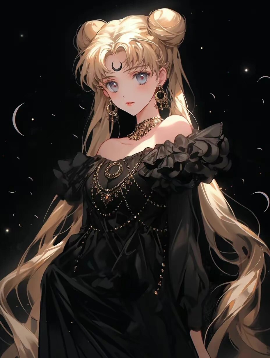 黑色系美少女壁纸!