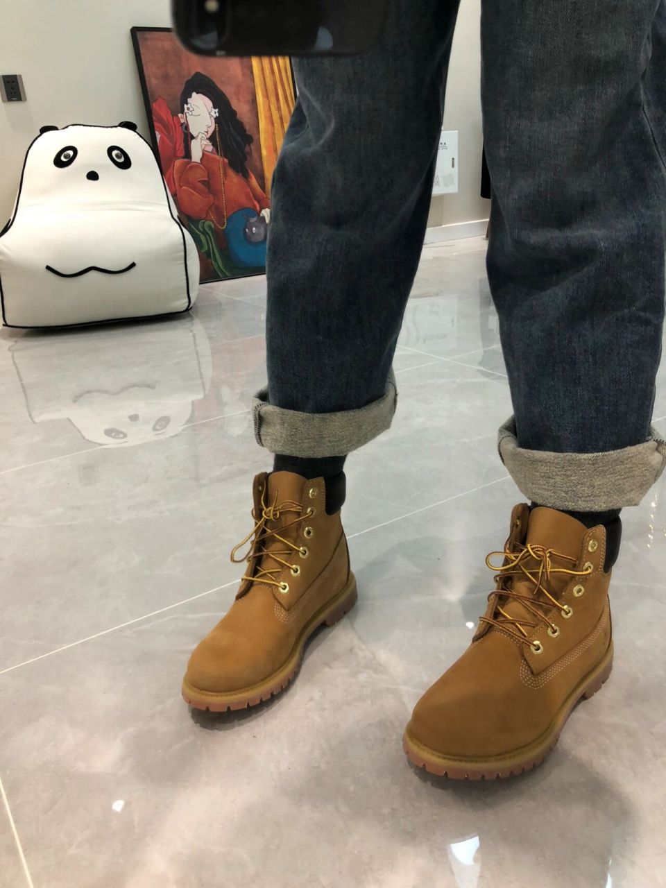 timberland与cat黄靴图片