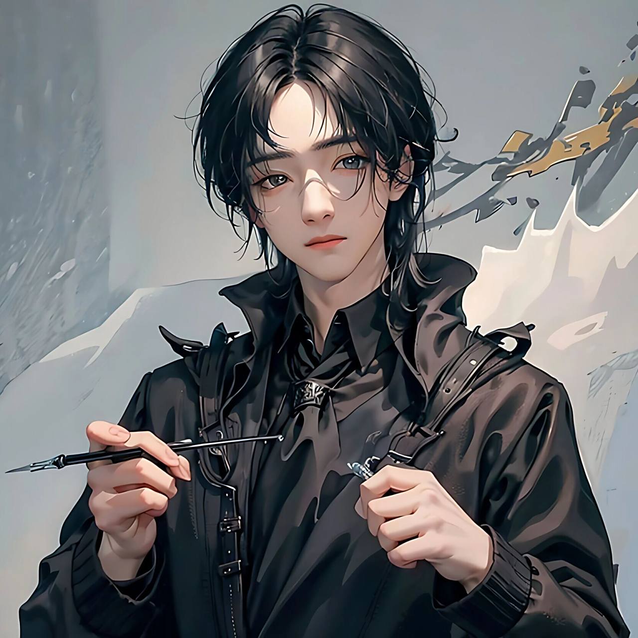 黑发清冷男生头像61猜猜是哪个学院的学长呢