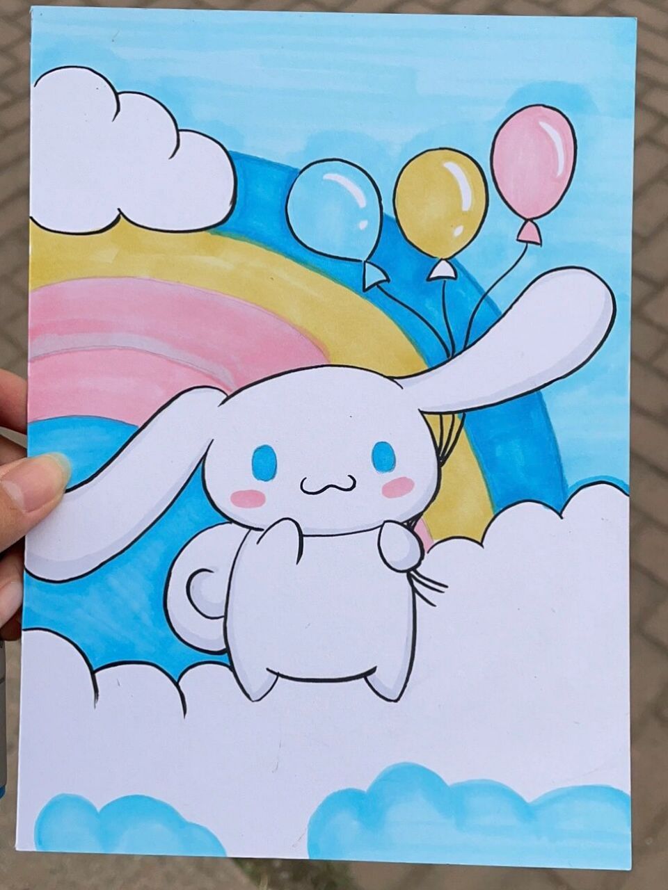 玉桂狗(马克笔)附过程 画个玉桂狗 90荷兰白卡 7315法卡勒二代