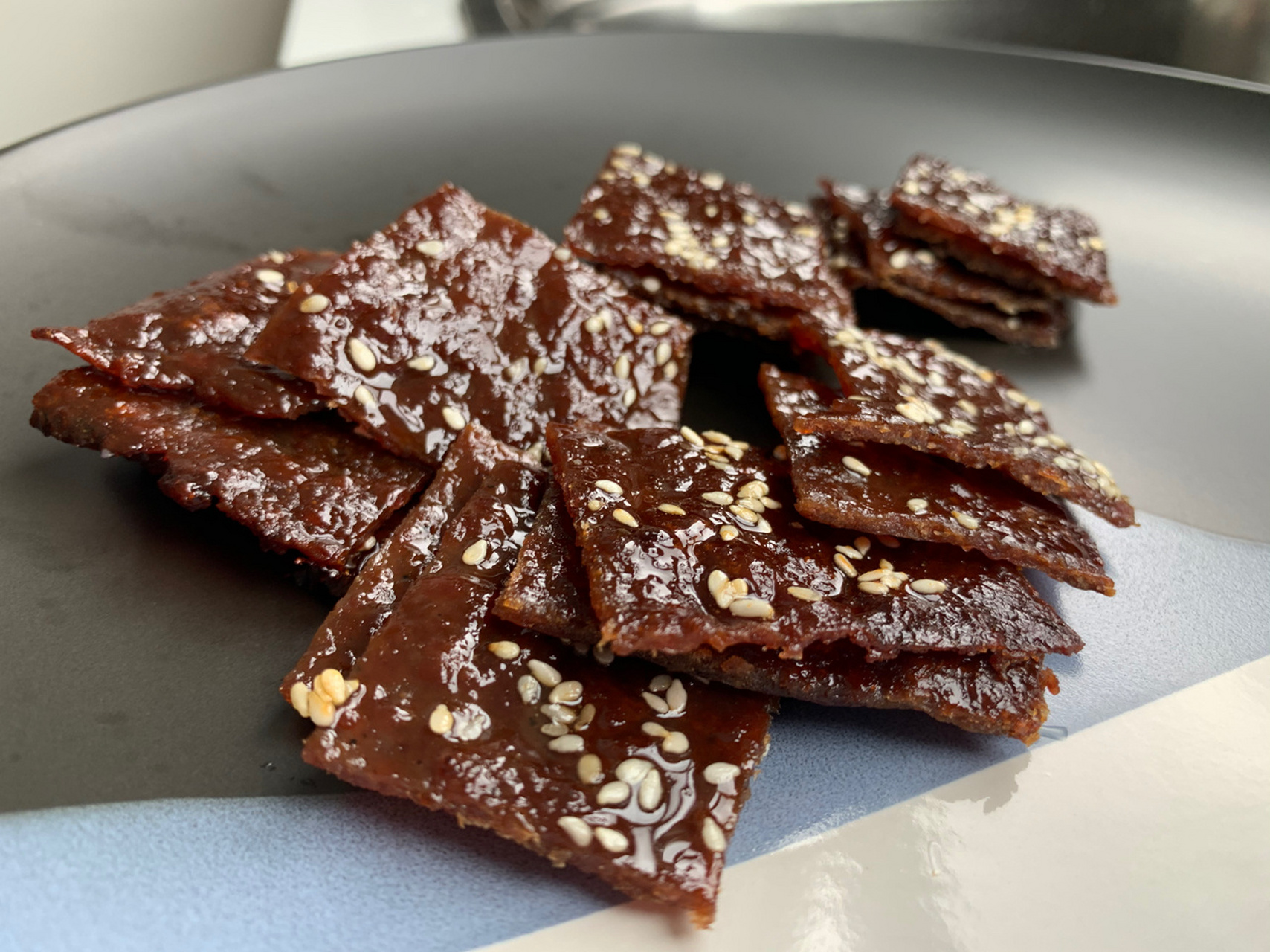 一次成功的蜜汁香辣牛肉脯,超好吃!