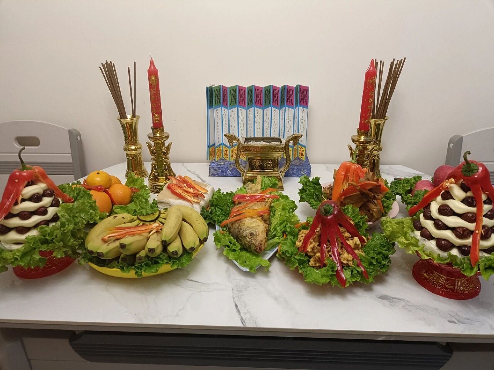 除夕祭祖供菜 请祖宗折子,回家祭祖过年