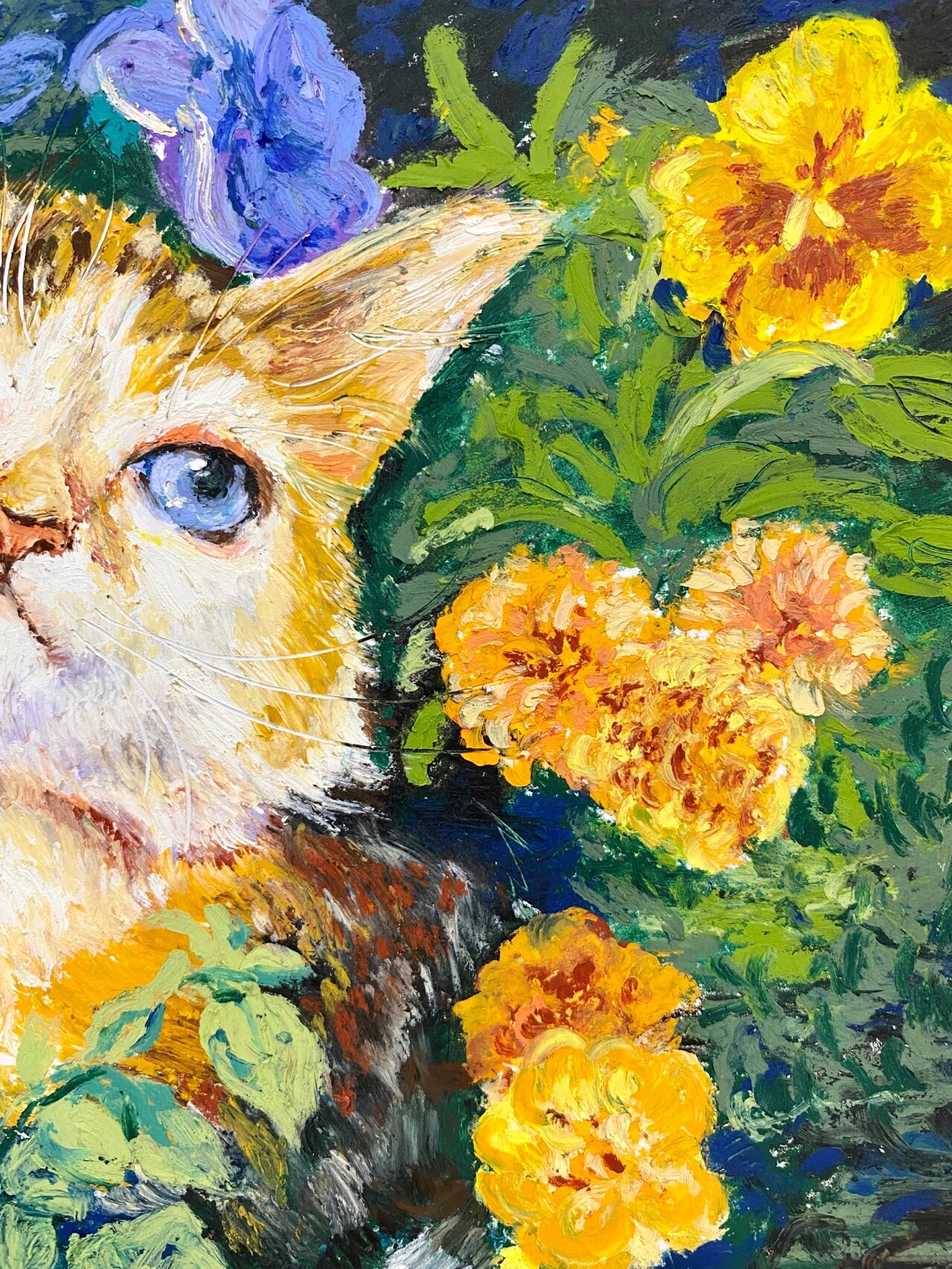 油画棒原创|小猫咪(附过程图和色号)no.162