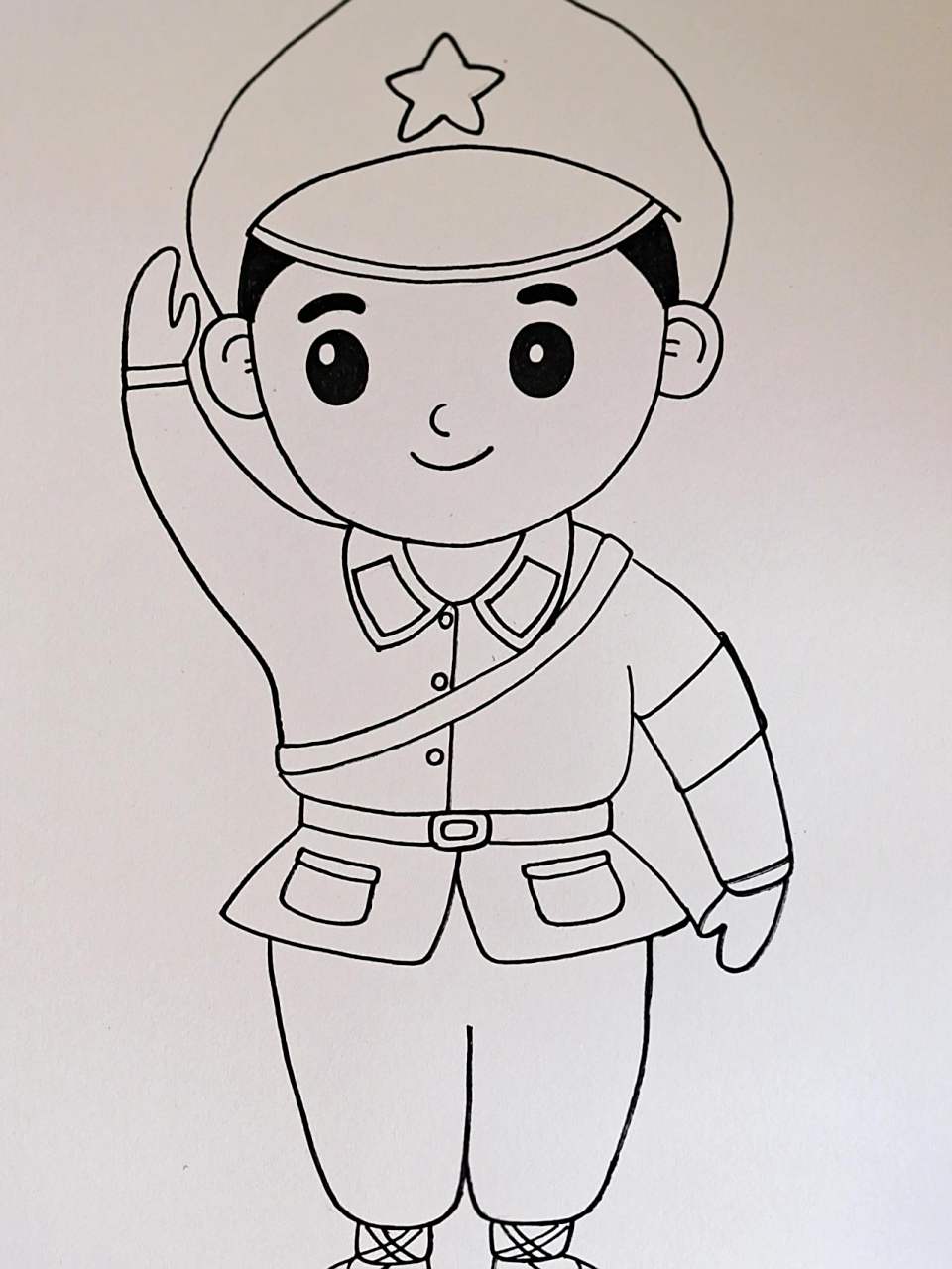 简笔画"小红军" 简笔画"小红军"